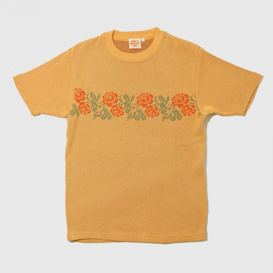 GRATEFUL DAY JACQUARD T-shirt -ROSE