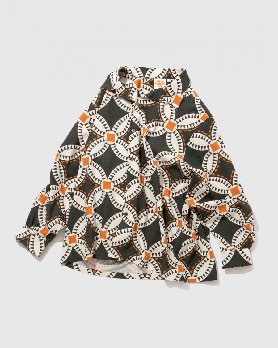 OPEN COLLAR L/S SHIRT