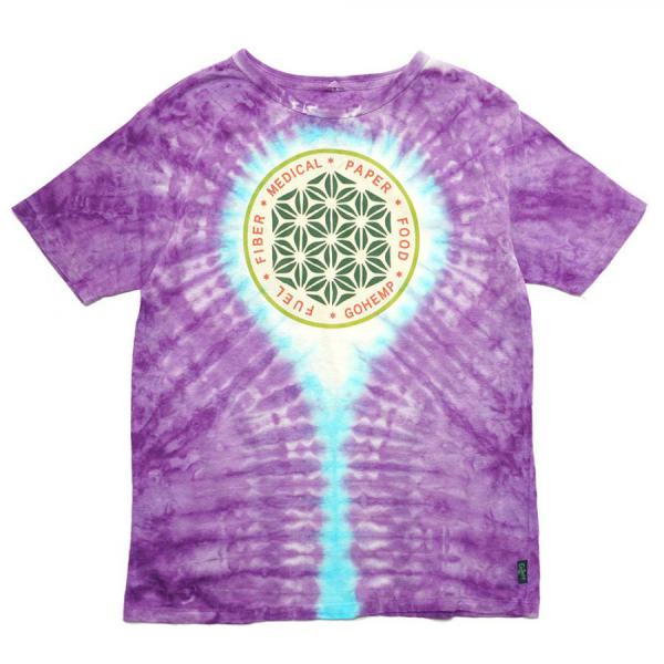 HEADS S/SL TEE / GOHEMP × DEAD DYE
