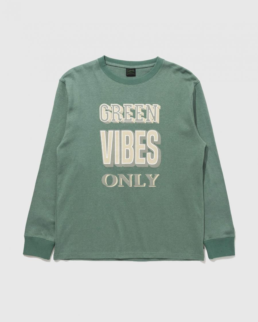GREEN VIBES ONLY LONG SLEEVE TEE