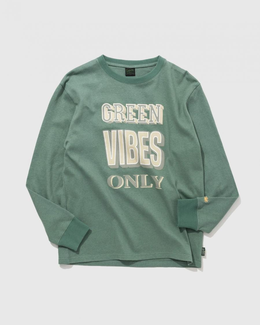 GREEN VIBES ONLY L/SL TEE