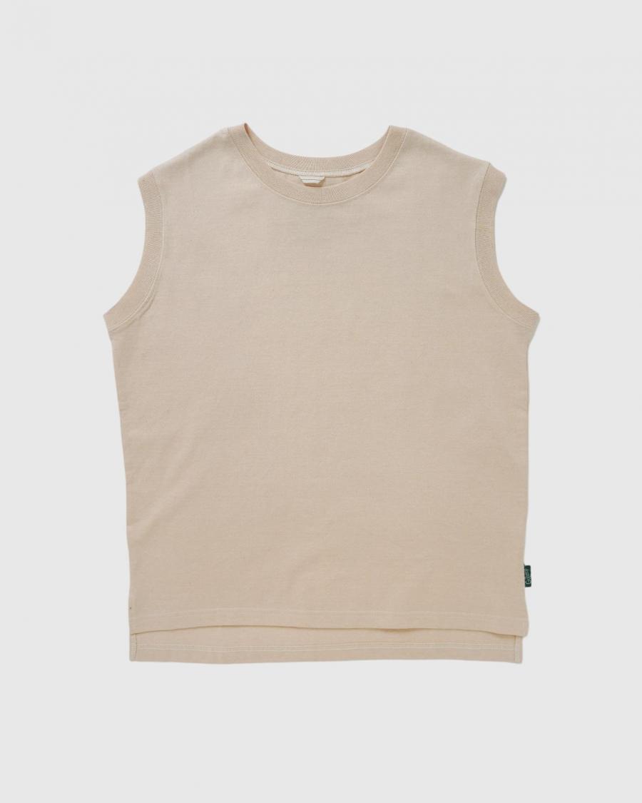 NO SLEEVE SLIT TEE