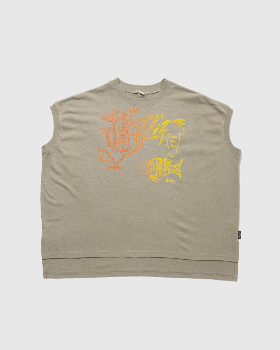 Hello!慶良間の珊瑚 HONEY SLEEVE-LES TEE