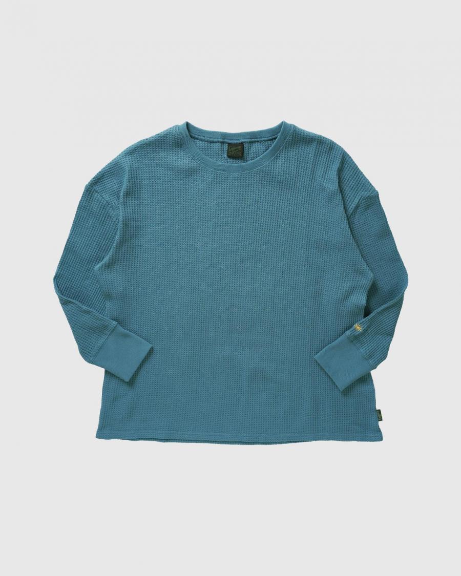 HEMP WAFFFLE WIDE CREW