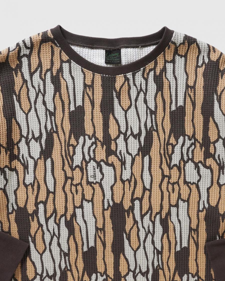 HEMP WAFFFLE WIDE CREW