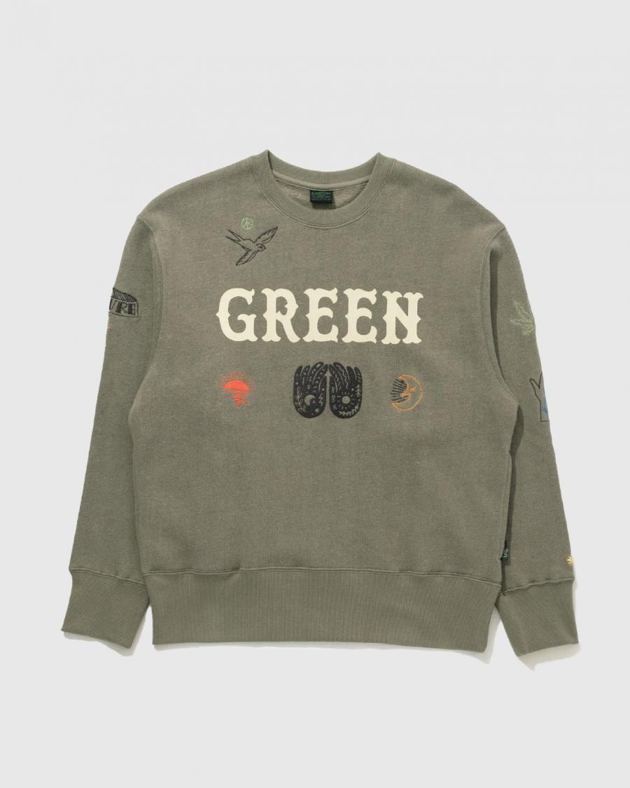 GREEN CREW SWEAT