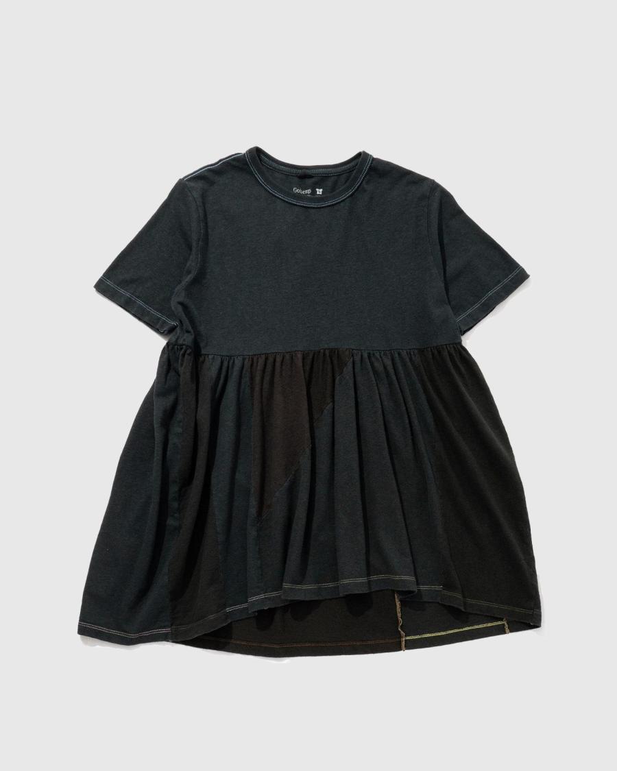 SHORT SLEEVE TEE - BLACK DYED REUSE