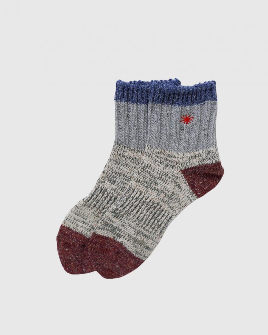 SLUB EMB QUARTER SOCKS