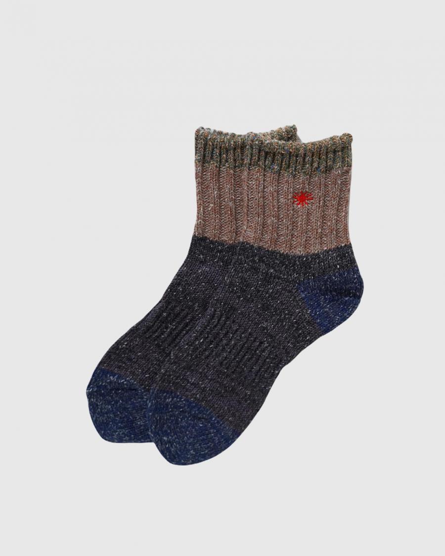 SLUB EMB QUARTER SOCKS