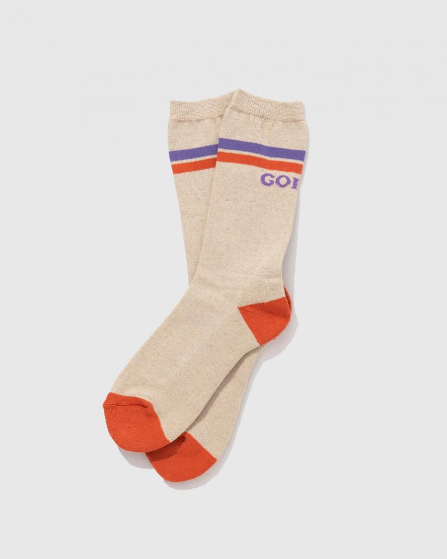 2LINE LOGO CREW SOCKS