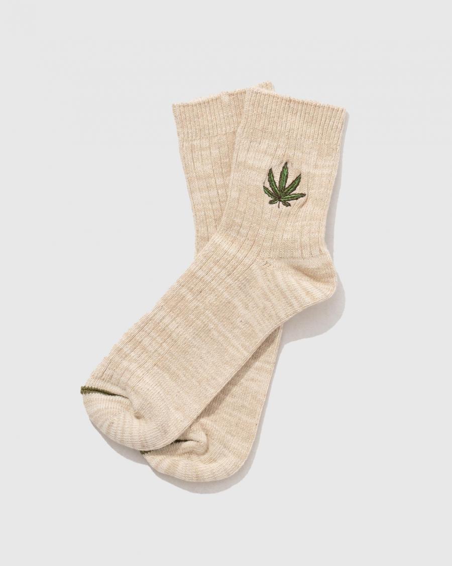 HEMP EMB QUARTER SOCKS