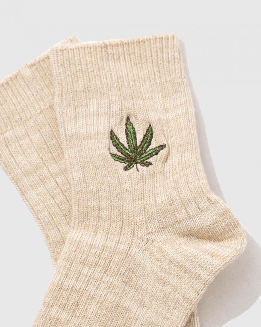 HEMP EMB QUARTER SOCKS