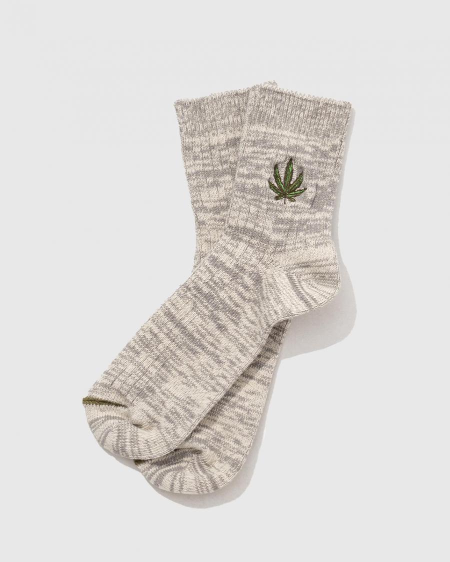 HEMP EMB QUARTER SOCKS