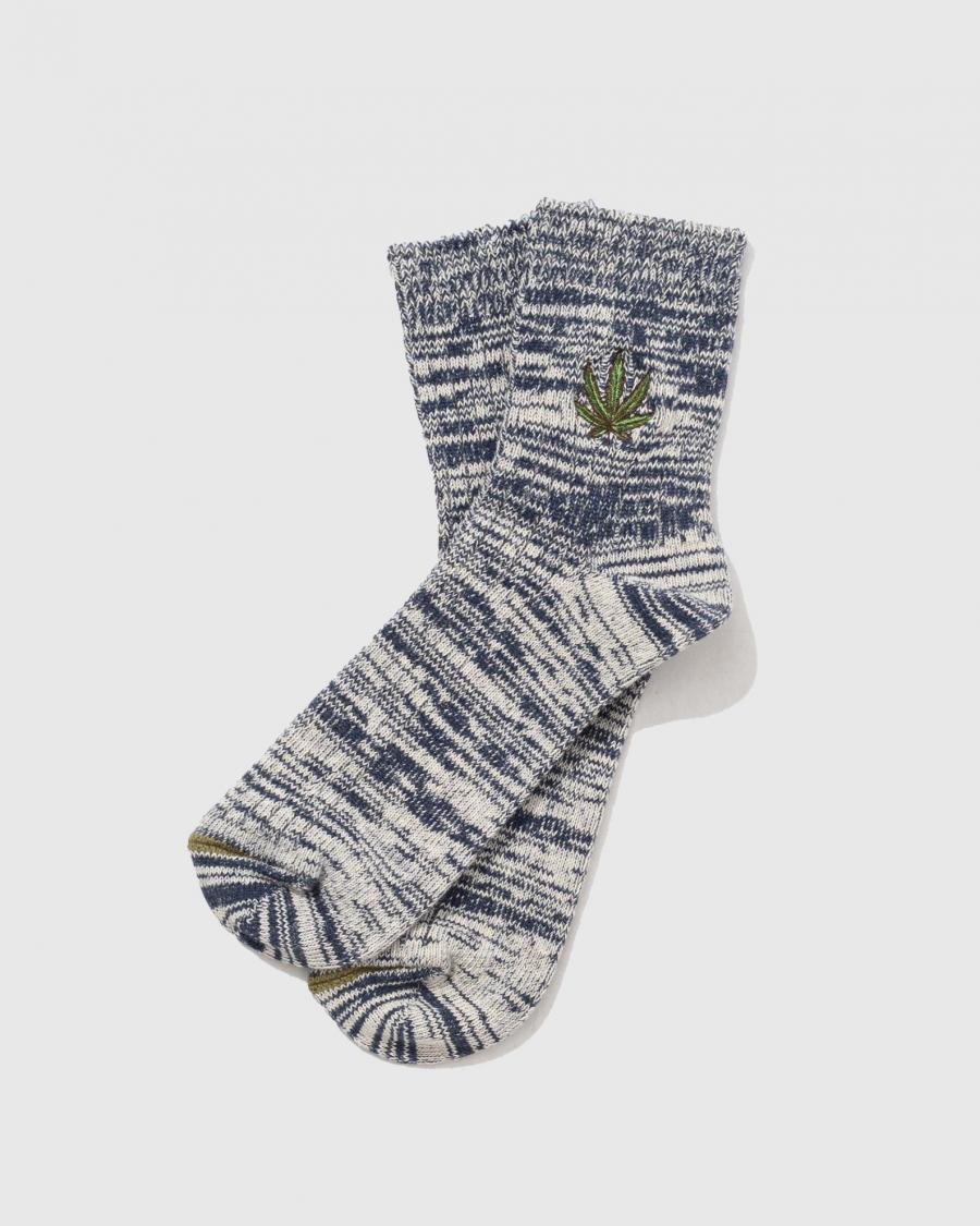 HEMP EMB QUARTER SOCKS