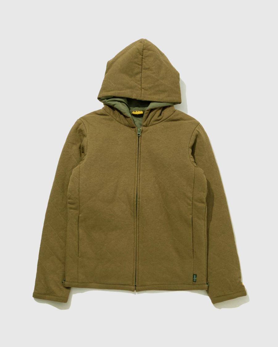 QUILT ZIP PARKA / H/C JERSEY QUILT