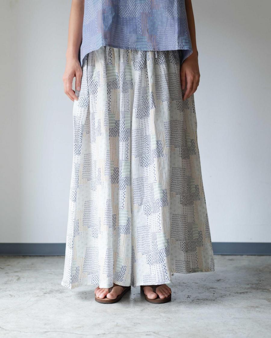 GATHERED WIDE PANTS