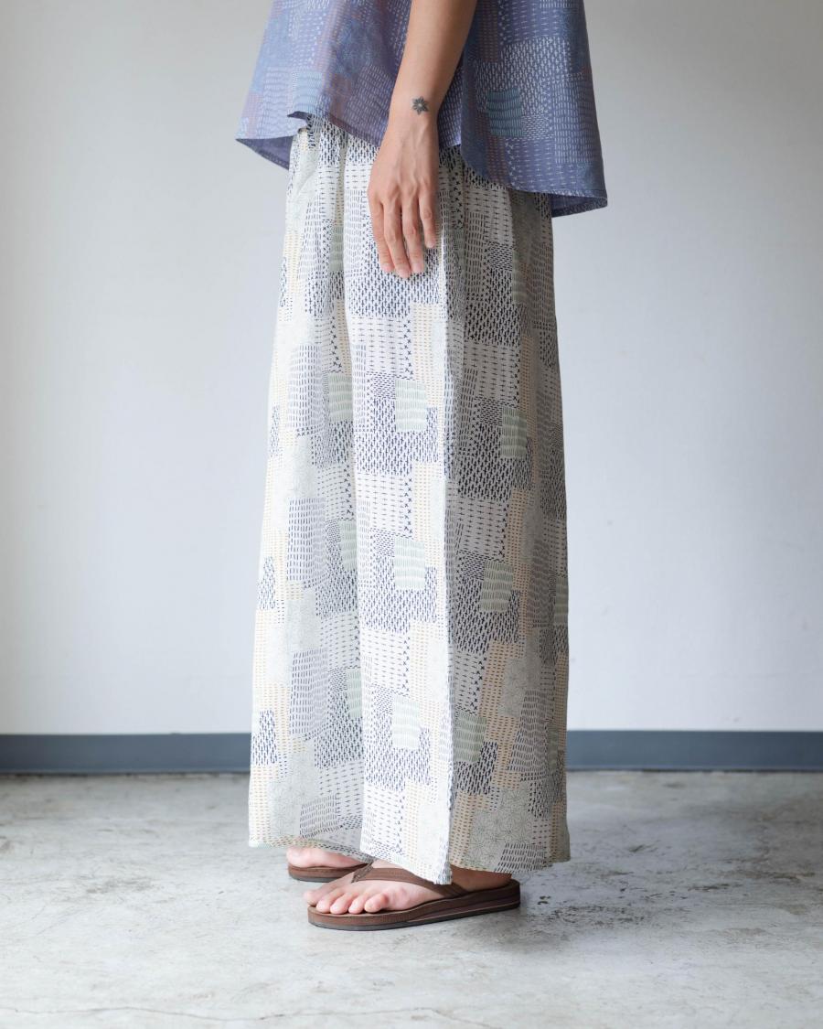 GATHERED WIDE PANTS