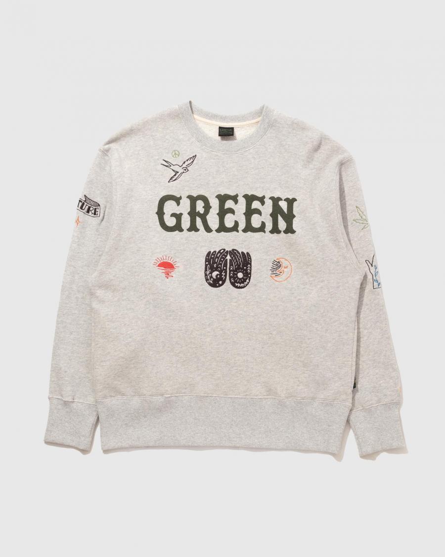 GREEN CREW SWEAT