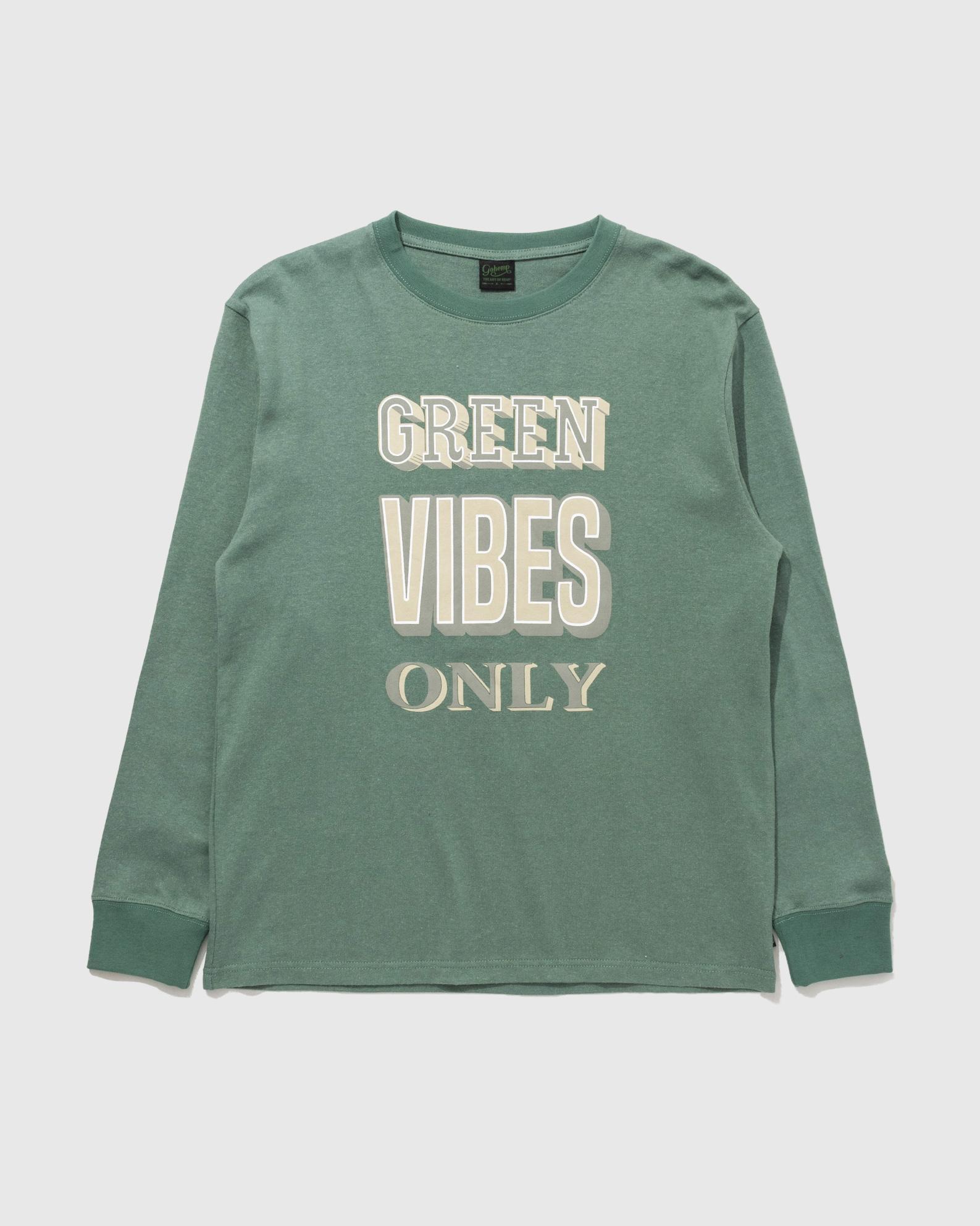 GREEN VIBES ONLY LONG SLEEVE TEE | Tshirts/CUTSEW | JUZU store