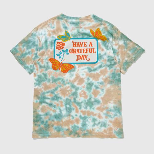 GRATEFUL DAY TIEDYE T-SHIRTS -BUTTER