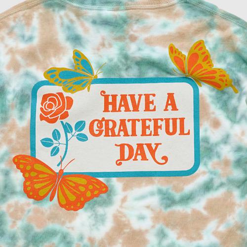 GRATEFUL DAY TIEDYE T-SHIRTS -BUTTER