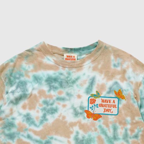 GRATEFUL DAY TIEDYE T-SHIRTS -BUTTER