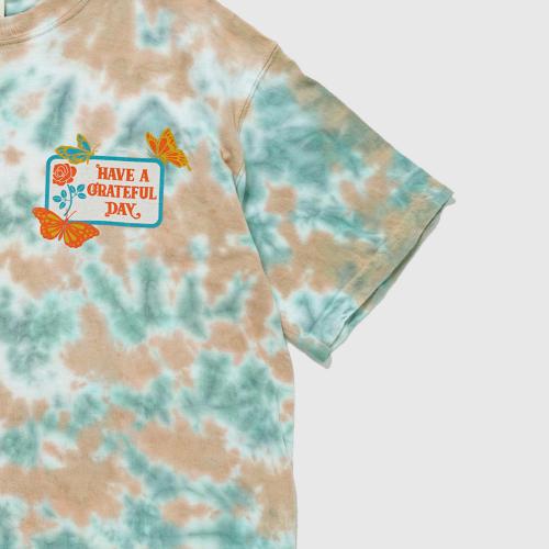 GRATEFUL DAY TIEDYE T-SHIRTS -BUTTER