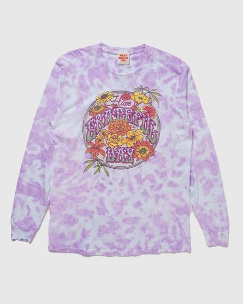 LONG SLEEVE TIE DYE T-SHIRT -BLOOM