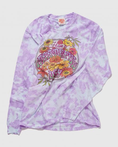 LONG SLEEVE TIE DYE T-SHIRT -BLOOM