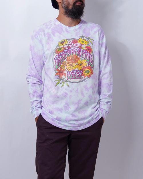 LONG SLEEVE TIE DYE T-SHIRT -BLOOM