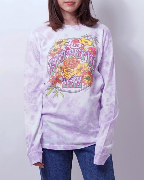 LONG SLEEVE TIE DYE T-SHIRT -BLOOM