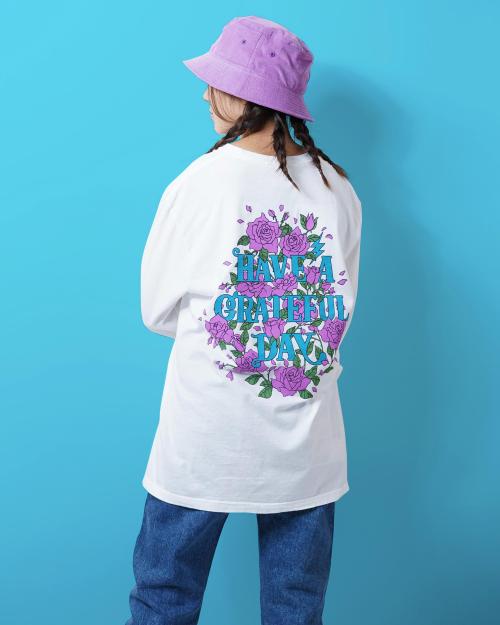 LONG SLEEVE T-SHIRT -ROSE