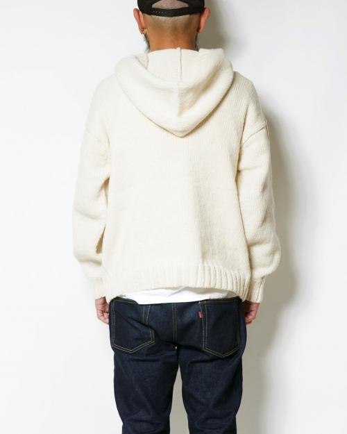 WOOL KNIT HOODIE