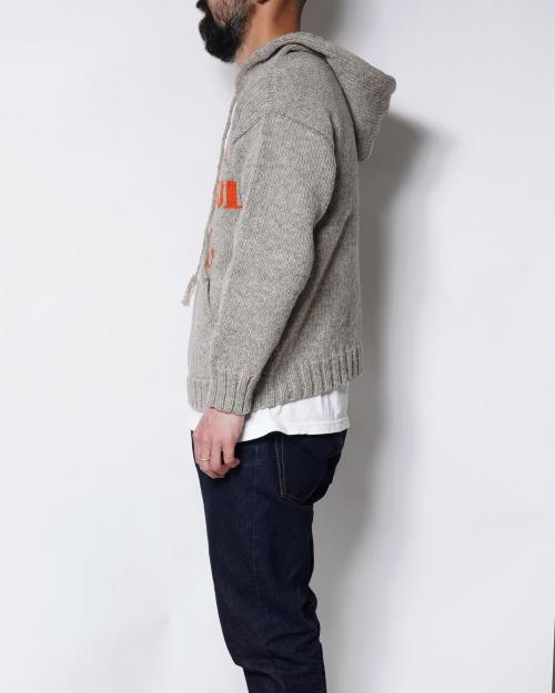 WOOL KNIT HOODIE