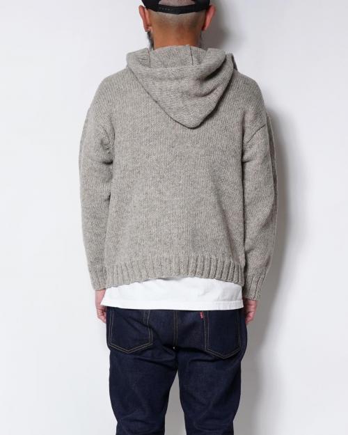 WOOL KNIT HOODIE