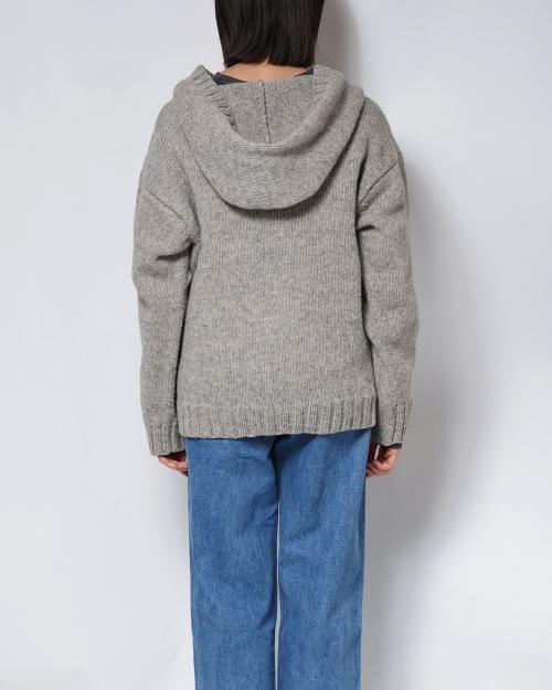 WOOL KNIT HOODIE