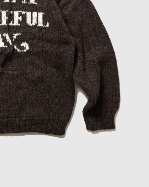 WOOL KNIT HOODIE