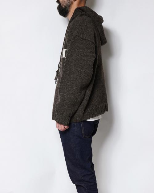 WOOL KNIT HOODIE