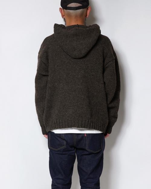 WOOL KNIT HOODIE