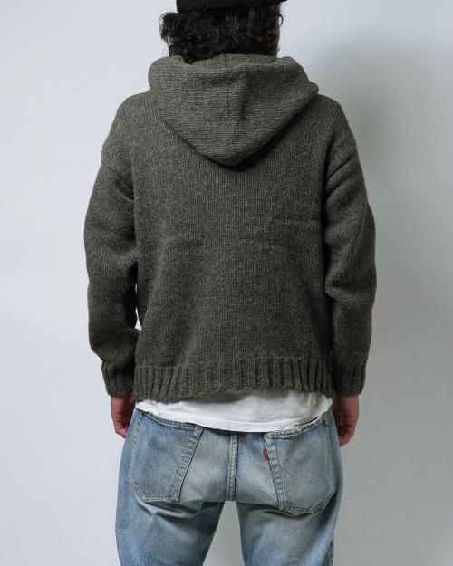 WOOL KNIT HOODIE