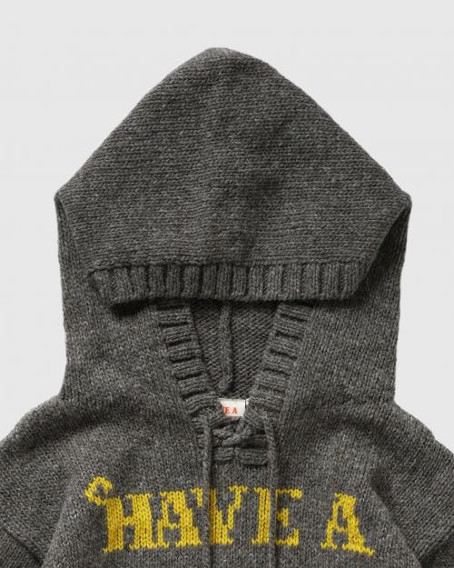 WOOL KNIT HOODIE