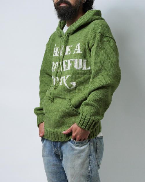 WOOL KNIT HOODIE