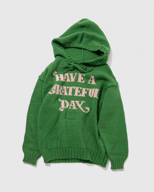 WOOL KNIT HOODIE