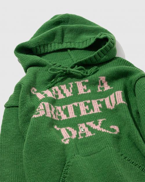WOOL KNIT HOODIE