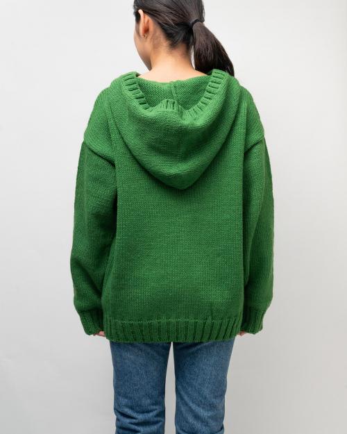 WOOL KNIT HOODIE