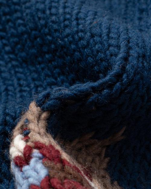 PEACE PATTERN KNIT CREW