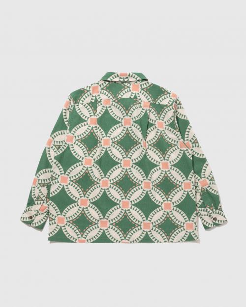 OPEN COLLAR LONG SLEEVE SHIRT
