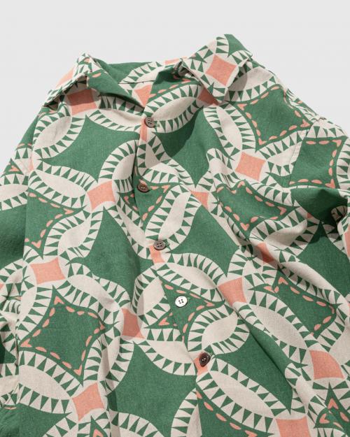 OPEN COLLAR LONG SLEEVE SHIRT