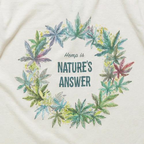 "HEMP LEAF WREATH" BASIC SHORT SLEEVE TEE