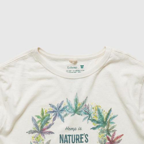 "HEMP LEAF WREATH" BASIC SHORT SLEEVE TEE